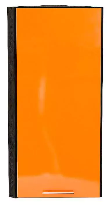 Шкаф верхний торцевой Валерия-М 920 Оранжевый глянец/Венге