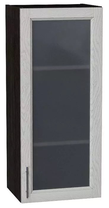 Шкаф верхний с 1-ой остекленной дверцей Сканди 920х400 Cappuccino Softwood/Венге