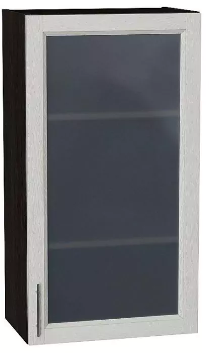 Шкаф верхний с 1-ой остекленной дверцей Сканди 920х500 Cappuccino Softwood/Венге