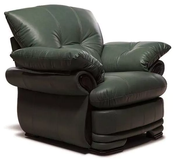 Кожаное кресло для отдыха Фортуна 3 с реклайнером дизайн 2