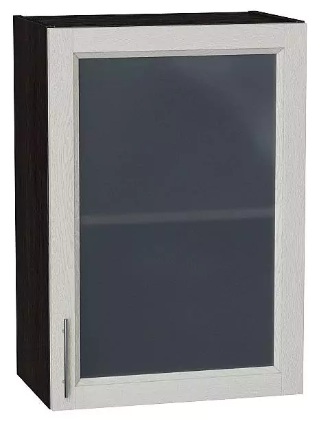Шкаф верхний с 1-ой остекленной дверцей Сканди 720х500 Cappuccino Softwood/Венге