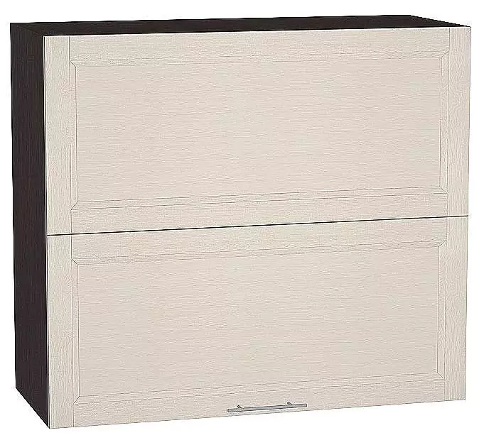 Шкаф верхний горизонтальный Сканди с подъемным механизмом 920х800 Cappuccino Softwood/Венге