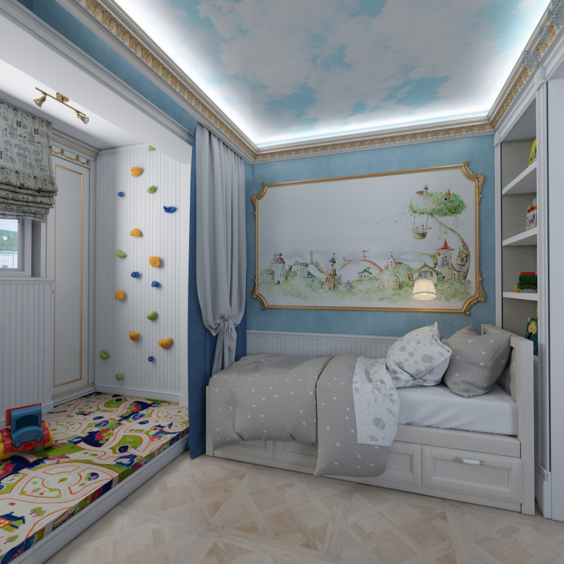 Варианты дизайна детской комнаты площадью 15 кв м