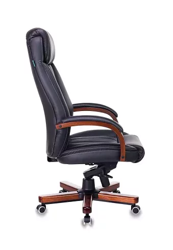 Кресло руководителя Бюрократ T-9922Walnut дизайн 1, Черный