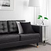 Угловой диван с оттоманкой Морабо, Черный