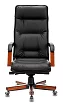 Кресло руководителя Бюрократ T-9927 Walnut дизайн 1, Черный
