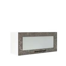 Шкаф верхний горизонтальный со стеклом ШВГС 800 Нувель (бетон коричневый) 
