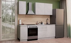Модульная кухня Бруклин 1.6м (бетон белый) Белый 