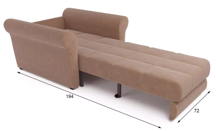 ф50 Кресло-кровать Гранд бежевый дизайн11 спальное размеры