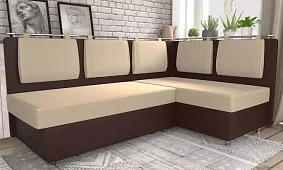 Угловой кухонный диван Сюрприз Дельфин Бежевый 