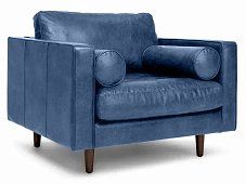 Кресло Жаклин 2 (Сканди) экокожа Без механизма Синий