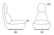 Кресло Хьюго мини, Серый