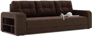 Прямой диван Милан Еврокнижка Коричневый