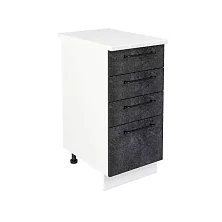 Шкаф нижний с ящиками ШНЯ 400 Нувель (бетон черный) 