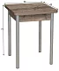 Стол обеденный раскладной ЭКО 60*60 Дуб веллингтон/Серебристый металлик 2
