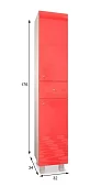 Пенал для ванной Мебелеф-2 Красный 