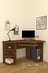 Компьютерный стол угловой Мебелеф-18, Коричневый