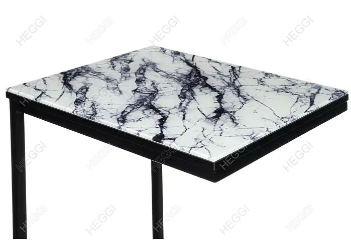 Журнальный стол Геркулес белый мрамор, Серый