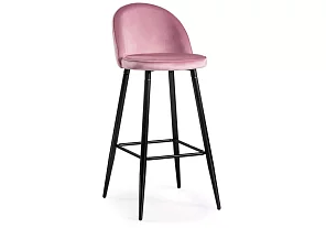 Барный стул Dodo 1 pink with edging / black 
