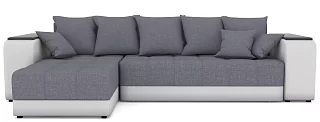 Диван угловой Дубай с полками Еврокнижка Серый 