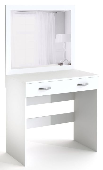 ф119 Туалетный столик с зеркалом Ронда СТ-01+Пуф экокожа