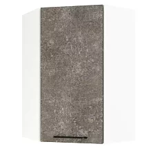Шкаф верхний угловой (премьер) ШВУ 600Н Нувель (бетон коричневый) 