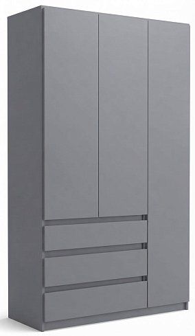 Шкаф распашной Акация 3-дверный 1.2 м (графит), Серый