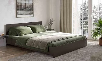 Двуспальная кровать Ронда КР-160 с матрасом Divano Plain Независимые пружины (НПБ) дизайн 1 Кровати без механизма 