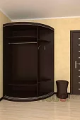 Радиусный шкаф-купе Мебелеф-13 Коричневый
