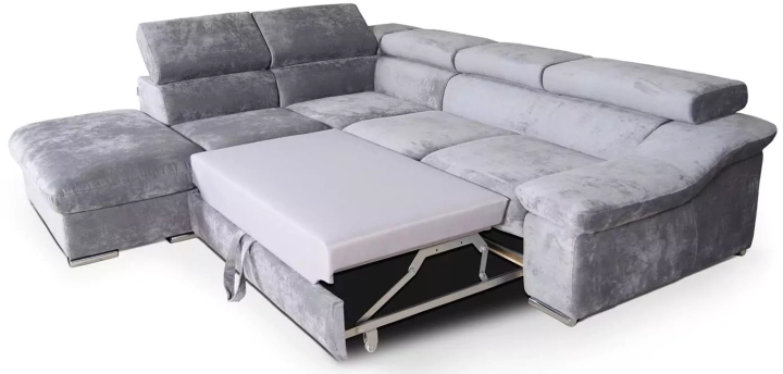 ф0 Угловой диван-кровать Рио графитовый