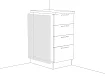 Фасад боковой для нижнего шкафа ФТ 716, Белый