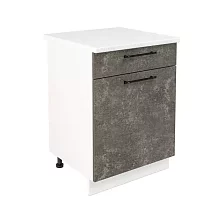 Шкаф нижний с ящиком ШН1Я 600 Нувель (бетон коричневый) 