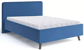 Интерьерная кровать с матрасом Ванесса 160 с мягкой спинкой 
