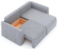 Угловой диван Рафаэль Еврокнижка Серый