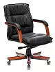 Кресло руководителя Бюрократ T-9927 Walnut-LOW дизайн 1, Черный