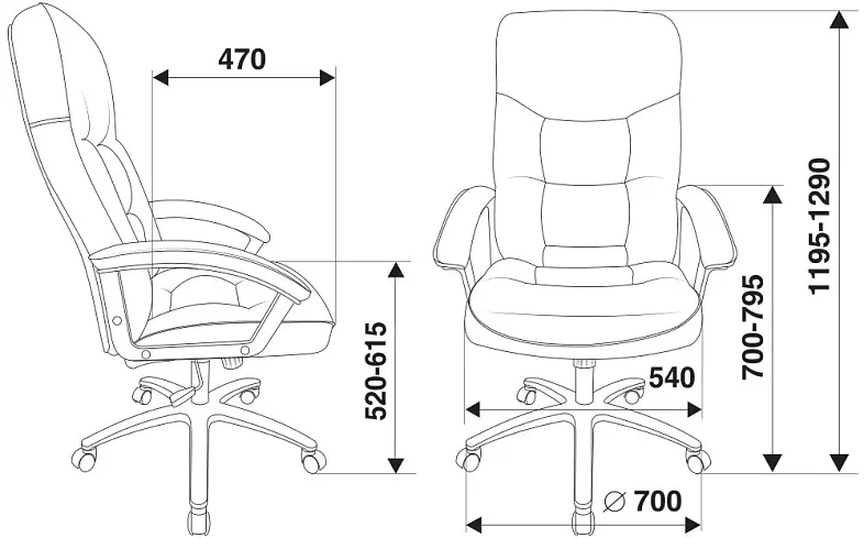 Кресло руководителя Бюрократ T-9908AXSN-AB, Черный
