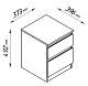 Тумба прикроватная с 2-мя ящиками Кастор, Белый