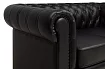 Прямой диван Честерфилд (Честер) литл, Черный