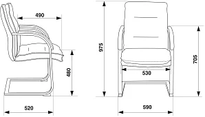 Кресло Бюрократ T-9927 SL-LOW-V дизайн 1 Черный 