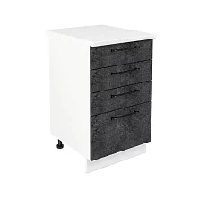 Шкаф нижний с ящиками ШНЯ 500 Нувель (бетон черный) 