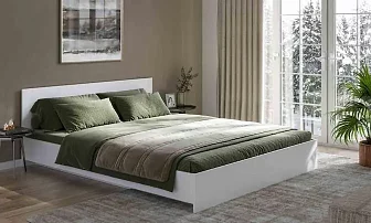 Двуспальная кровать Ронда КР-160 с матрасом Divano Basic Независимые пружины (НПБ) дизайн 2 Кровати без механизма 