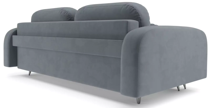 ф50а Прямой диван Цюрих (Велюр серо-синий HB-178 26) 3