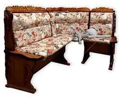 Кухонный угловой диван Шерлок с резьбой Без механизма 