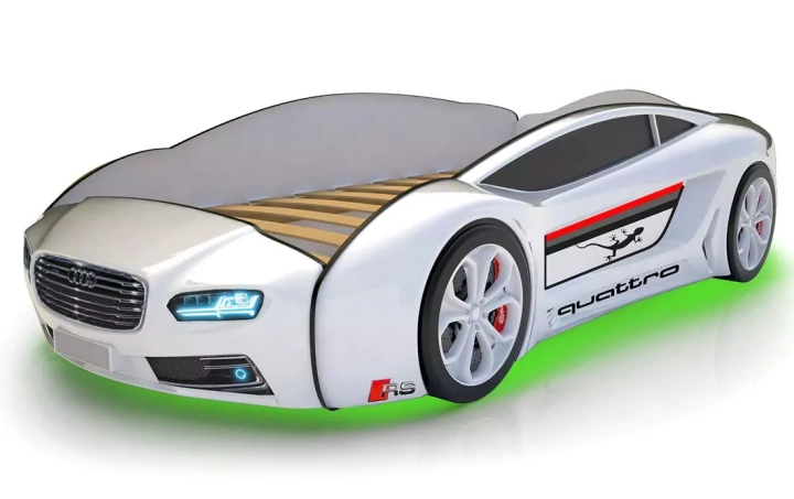 Кровать-машина Roadster Ауди, Белый