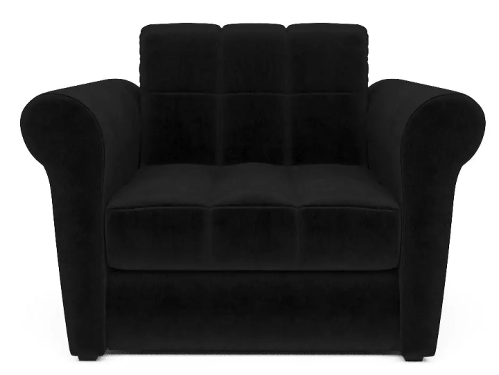 ф50 Кресло-кровать Гранд черный дизайн8 прямо