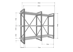 Стеллаж Айсберг Лофт 120х102-3 