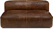 Прямой диван Миро (Лофт) замша, Коричневый