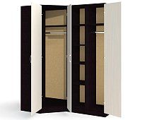 Шкаф распашной угловой Ронда (Бассо) (венге/дуб белфорд) Бежевый 