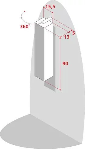 Поворотный шкафчик Хоп Шелф Арт Сакура, Белый