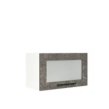 Шкаф верхний горизонтальный со стеклом ШВГС 600 Нувель (бетон коричневый) 